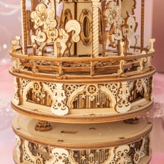 Mô hình Hộp nhạc Romantic Carousel AMK62 Mechanical Music Box