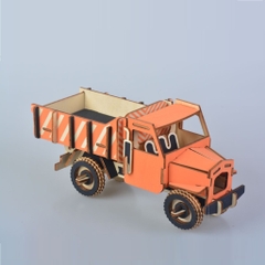 Đồ chơi lắp ráp gỗ 3D Mô hình Xe tải Dump Truck Laser