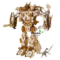 Đồ chơi lắp ráp gỗ 3D Mô hình Robot Bumblebee Laser