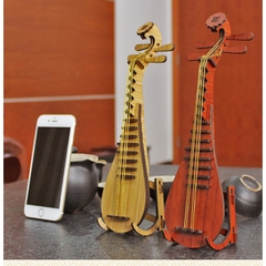 Đồ chơi lắp ráp gỗ 3D Mô hình Đàn Tỳ Bà Màu Đỏ