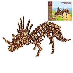 Đồ chơi lắp ráp gỗ 3D Mô hình Khủng long Triceratops Laser TB-A036