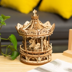Mô hình Hộp nhạc Romantic Carousel AMK62 Mechanical Music Box