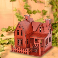 Đồ chơi lắp ráp gỗ 3D Mô hình Rustic House R-8072
