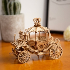 Đồ chơi lắp ráp gỗ 3D Mô hình Xe Ngựa Bí Ngô Pumpkin Cart TG302