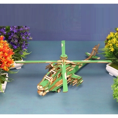 Đồ chơi lắp ráp gỗ 3D Mô hình Trực thăng Apache XA-G009H