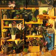 [BẢN QUỐC TẾ TIẾNG ANH] Đồ chơi lắp ráp gỗ 3D Mô hình DIY Doll House Kit Cathy is Flower DG104 Robotime