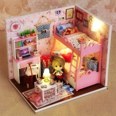 Mô hình nhà DIY Doll House Mood of Love Kèm Búp bê, Mica chống bụi, Bộ dụng cụ và Keo dán