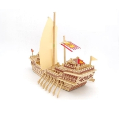Đồ chơi lắp ráp gỗ 3D Mô hình Thuyền mái Chèo AW-023