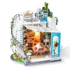 [BẢN XUẤT KHẨU TIẾNG ANH] Mô hình nhà DIY Doll House Robotime Dora's Loft DG12 Kèm Bộ dụng cụ và Keo dán
