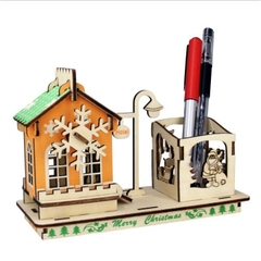 Đồ chơi lắp ráp gỗ 3D Hộp Bút Christmas Cottage Laser LC-S030
