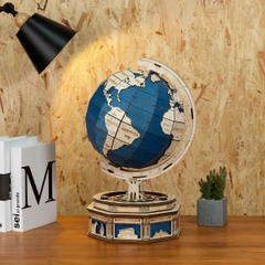 Đồ chơi Lắp ráp gỗ 3D Mô hình Cơ động học Quả Địa Cầu The Global ST002 - Not Specified