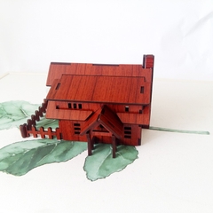Đồ chơi lắp ráp gỗ 3D Mô hình Nhà gỗ Ranch House R-9105