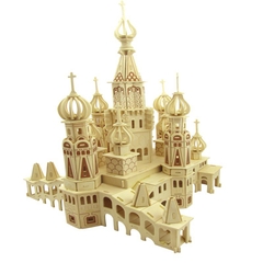 Đồ chơi lắp ráp gỗ 3D Mô hình Lâu đài Saint Petersburg - Tặng kèm đèn LED USB trang trí G-J017A
