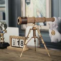 [BẢN QUỐC TẾ TIẾNG ANH] Đồ chơi Lắp ráp gỗ 3D Mô hình Kính thiên Văn Robotime Monocular Telescope ST004