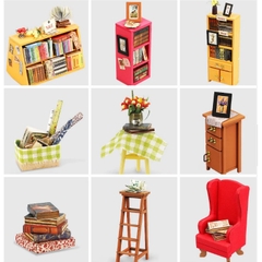 [BẢN QUỐC TẾ TIẾNG ANH] Đồ chơi lắp ráp gỗ 3D Mô hình Nhà DIY Doll House Sam's Study DG102 Robotime