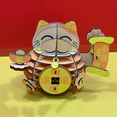 Đồ chơi lắp ráp gỗ 3D Mô hình Lucky Cat HG05