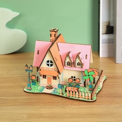 Đồ chơi lắp ráp gỗ 3D Mô hình Nhà Sunflower Manor Loại thường
