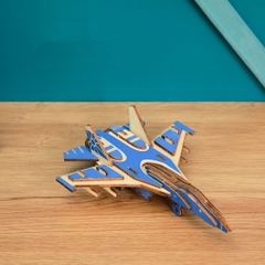 Đồ chơi lắp ráp gỗ 3D Mô hình Máy bay Su-27 Laser HG-A047