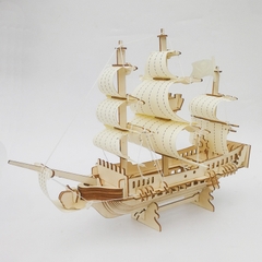 Đồ chơi lắp ráp gỗ 3D Mô hình Tàu Cướp Biển Pirate Ship