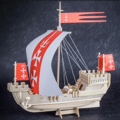 Đồ chơi lắp ráp gỗ 3D Mô hình Thuyền buồm Santa Maria Spanish Gallen