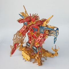 Đồ chơi lắp ráp gỗ 3D Mô hình Robot Transformers BZQ-042 Laser