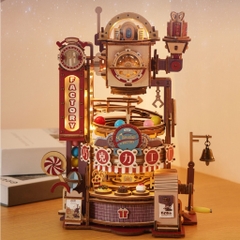 [BẢN QUỐC TẾ TIẾNG ANH] Mô hình Cơ động học Nhà máy Sô Cô La Chocolate Factory LGA02 Robotime