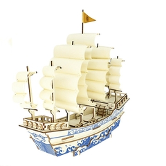 Đồ chơi lắp ráp gỗ 3D Mô hình Thuyền Nhà Minh