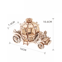 Đồ chơi lắp ghép gỗ 3D Mô hình Khinh khí cầu và Xe Bí Đỏ Laser