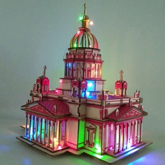 Đồ chơi lắp ráp gỗ 3D Mô hình Nhà thờ Christian Cathedral Laser