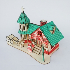 Đồ chơi lắp ráp gỗ 3D Mô hình Cửa hàng Giáng Sinh
