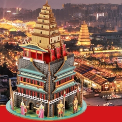 Đồ chơi lắp ghép gỗ 3D Mô hình Chùa Thái Lan Big Goose Pagoda HG-F030