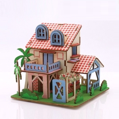 Đồ chơi lắp ghép gỗ 3D Mô hình Nhà gỗ Building Series Laser Khu Vườn Bí Mật