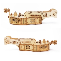 Đồ chơi lắp ghép gỗ 3D Mô hình Chuyển động Đàn Hurdy Gurdy