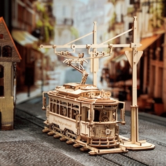 [BẢN QUỐC TẾ TIẾNG ANH] Mô hình Cơ động học Xe điện Thành phố City Tram LK801 Robotime