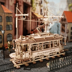 [BẢN QUỐC TẾ TIẾNG ANH] Mô hình Cơ động học Xe điện Thành phố City Tram LK801 Robotime