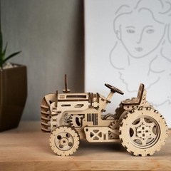 Đồ chơi lắp ráp gỗ 3D Mô hình Cơ động học Máy Kéo - Tractor Robotime LK401