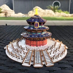 Đồ chơi lắp ghép gỗ 3D Mô hình Temple of Heaven Tháp Thiên Đường HZ02 Laser