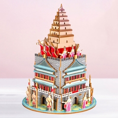 Đồ chơi lắp ghép gỗ 3D Mô hình Chùa Thái Lan Big Goose Pagoda HG-F030