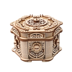 Mô hình Cơ động học Hộp nhạc Đựng Trang sức Cổ điển Retro Password Jewelry Music Box Uguter
