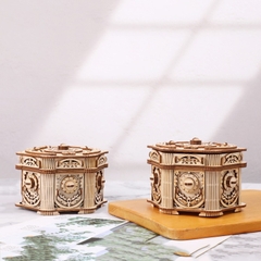 Mô hình Cơ động học Hộp nhạc Đựng Trang sức Cổ điển Retro Password Jewelry Music Box Uguter