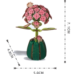 Đồ chơi lắp ghép gỗ 3D Mô hình Hoa Trang trí Decorative Flowers Laser