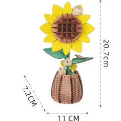 Đồ chơi lắp ghép gỗ 3D Mô hình Hoa Trang trí Decorative Flowers Laser