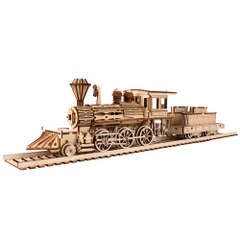 Đồ chơi lắp ghép gỗ 3D Mô hình Tàu Hơi Nước Steam Train HB11 Laser