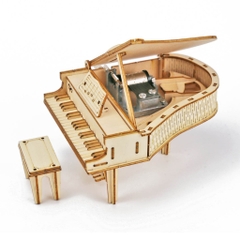 Đồ chơi lắp ghép gỗ 3D Mô hình Hộp nhạc Đàn Piano H607 Laser