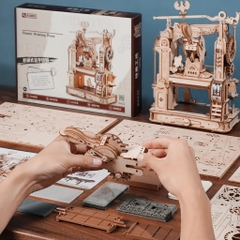[BẢN QUỐC TẾ TIẾNG ANH] Mô hình Cơ động học Máy In Cổ điển Classic Printing Press LK602 Robotime