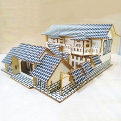 Đồ chơi lắp ghép gỗ 3D Mô hình Nhà cổ Heshun Ancient Town Laser