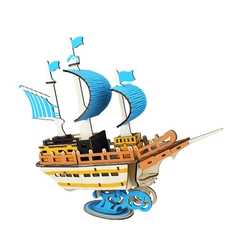 Đồ chơi lắp ghép gỗ 3D Mô hình Thuyền buồm Riding the Waves Laser
