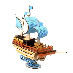 Đồ chơi lắp ghép gỗ 3D Mô hình Thuyền buồm Riding the Waves Laser