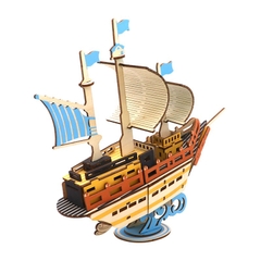 Đồ chơi lắp ghép gỗ 3D Mô hình Thuyền buồm Riding the Waves Laser