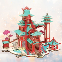 Đồ chơi lắp ghép gỗ 3D Mô hình Castle in the Sky - Fantasy Laser